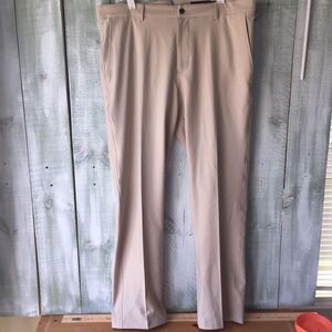 Dunning Pants Mens 36 x 32 Tan Beige Everbest Golf Performance Slacks Stretch